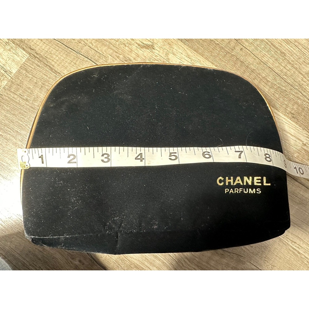 Chanel Parfums Black Velvet Cosmetic‎ Pouch Travel Bag - Picture 12 of 13